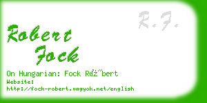 robert fock business card